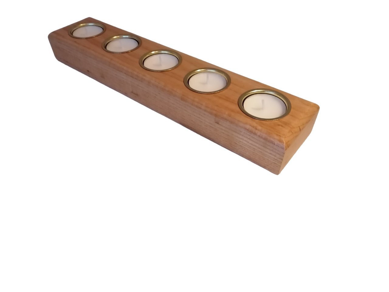 Ash/Oak Tealight Candleholder - Custom Woodcraft Studio