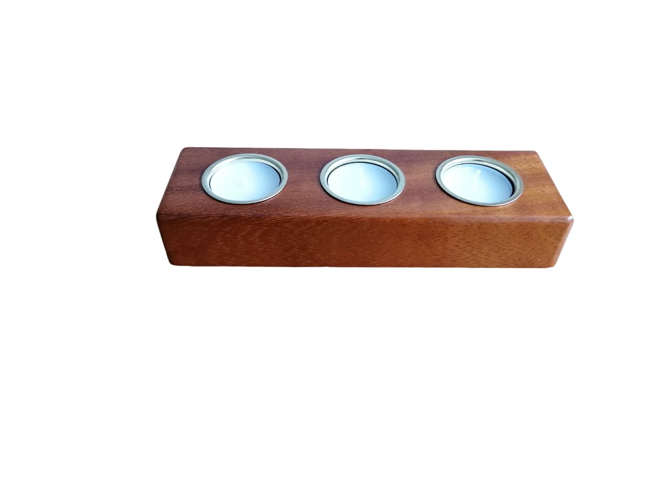 Iroko/Sapele/Meranti Tealight Candleholder - Custom Woodcraft Studio