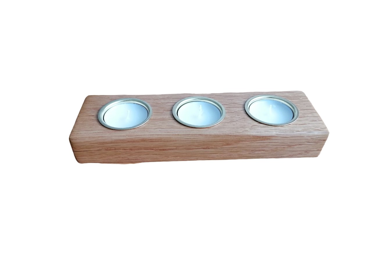 Oak/Ash Tealight Candleholder - Custom Woodcraft Studio